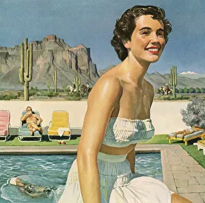 Cacti: Girl by Pool