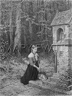 Reverence: GIRL PRAYING IN FOREST
