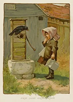 Encounters: GIRL AT PUMP & CROW 19C