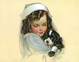 Sympathy: Girl and Puppy