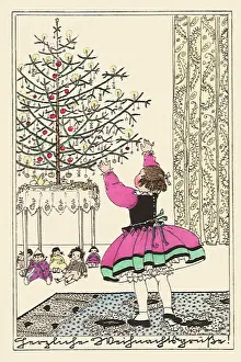 Propped: Girl Reaches For Tree