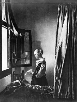 1650s: Girl Reading a Letter at an open window