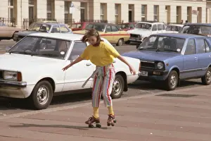 Socks: Girl rollerskating - Brighton