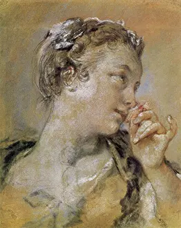 Girl with a Rose, by Boucher