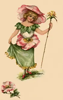 Bday: Girl in Rose Costume