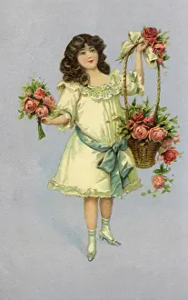 Aloft: Girl with Roses