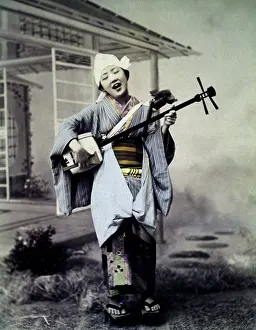 Samisen: Girl with Samisen