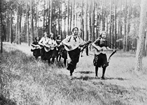 Pentecost: Girl Scouts during a Pentecost trip