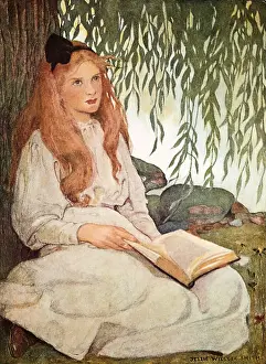 Willcox: Girl Sitting with Book