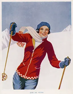 Skiwear: GIRL SKIER CIRCA 1920S