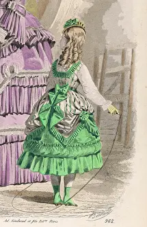 Flounce: GIRL SKIPPING 1870