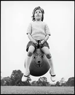 Bounces: Girl on a spacehopper 2 of 4
