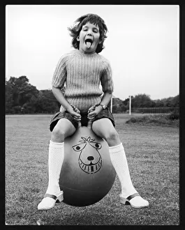 Bounces: Girl on a spacehopper 3 of 4