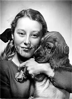 Cuddles: GIRL WITH SPANIEL