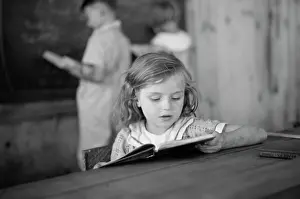 Mydans: Girl - Student - Class - Reading