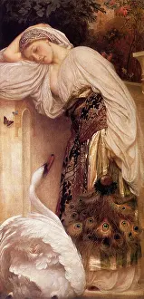Leans: Girl with a Swan, by Leighton
