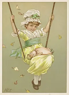 C1885: GIRL ON SWING C1885