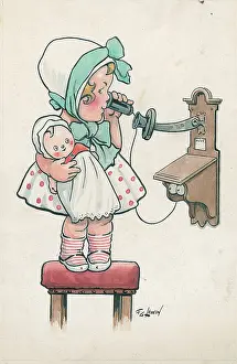 Lewin: Girl on telephone