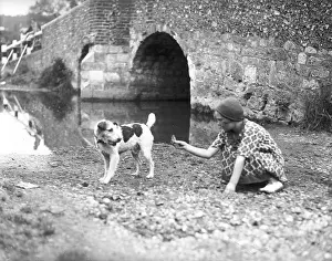 GIRL AND TERRIER