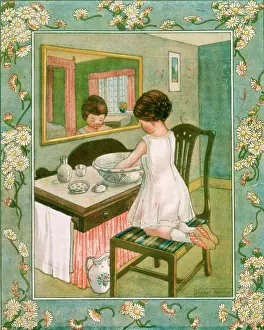 Washes: GIRL WASHES HANDS 1920S?