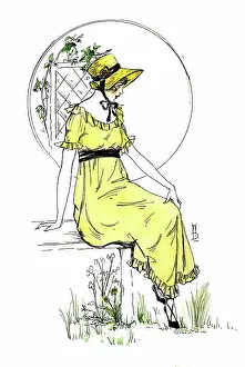 Dixon: Girl wearing a bonnet sitting by a window