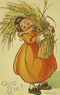 Wheatsheaf: Girl with wheatsheaf