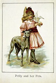Whippet: GIRL AND WHIPPET