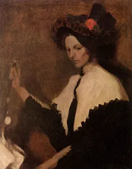 Realist: Girl with White Shawl Collar