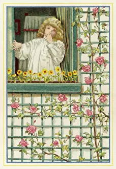 Nightie: GIRL AT A WINDOW 1894