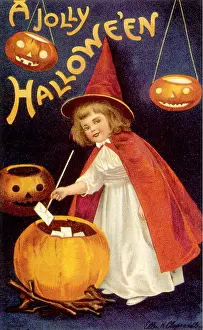 Haloween: Girl in Witch Costume