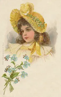 Brundage: Girl in a yellow bonnet