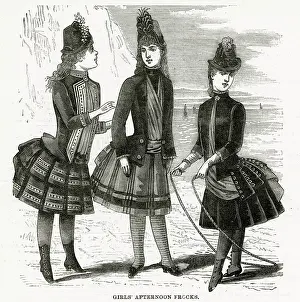 Bustle: Girls afternoon frocks 1886