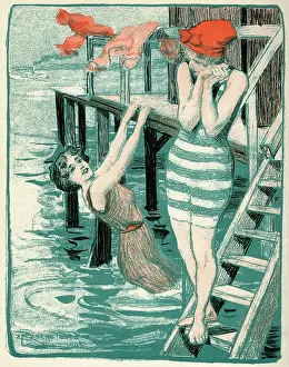 Fearful: Girls Bathing 1903