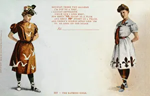 Beachwear: Girls in bathing attire