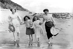 1907copy1: Four girls on the beach