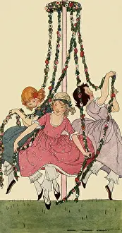 Maypole: Girls dance under Maypole