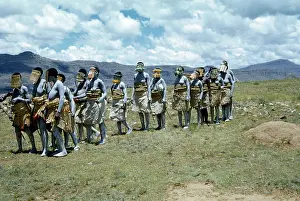 Enclaves: Girls dressed for traditional dance in Lesotho