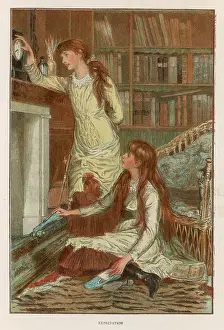 Fireside: GIRLS AT FIRESIDE 1883