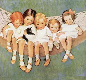 Hammock: Girls, Hammock and Kitten
