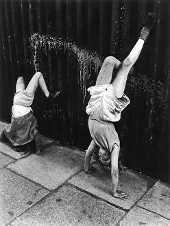 Handstand: GIRLS DO HANDSTANDS 1956