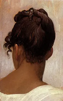 Swept: Back of a Girl's Head, by Leighton
