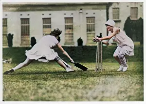 Girls Playing Cricket