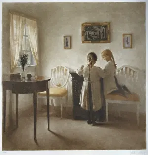 Calming: Two Girls Playing in a room