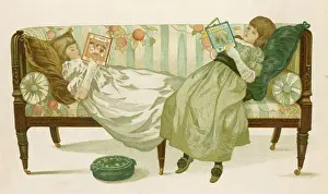 Engrossed: Two Girls Reading Books