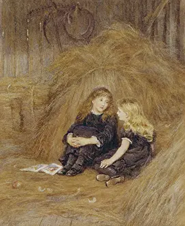 Hayloft: Two Girls Reading in a Hayloft