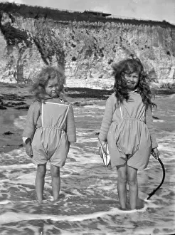 Chidhood: Two girls at the seaside