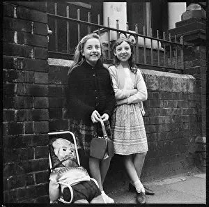 Hanoverian: Two girls standing in front of Hill Top Methodist