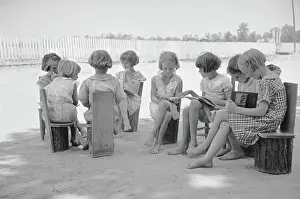 Mydans: Girls - Students - Reading - School
