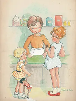 Freda: Two girls at the sweet counter