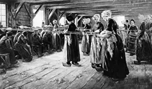 Liebermann: Girls working in a spinning mill, 1887